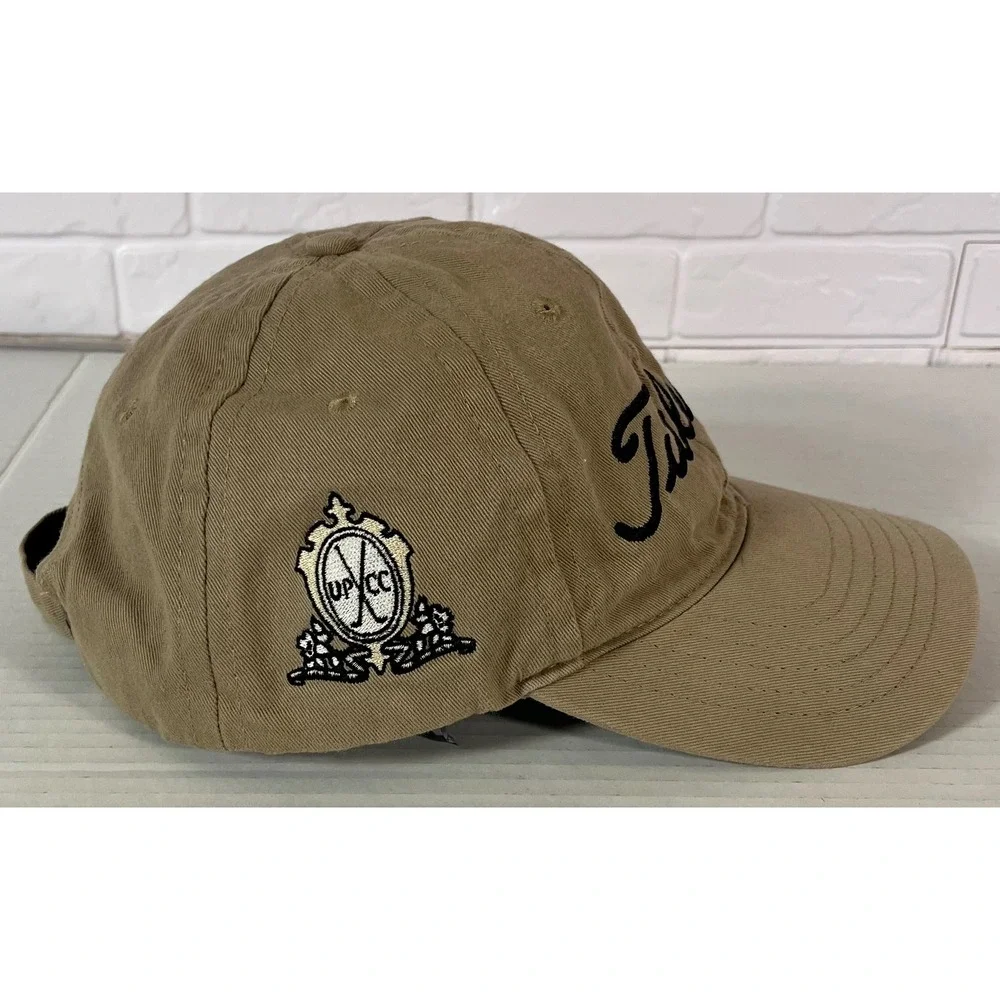 Titleist‎ Golf Hat Mens OSFA Tan Adjustable Strapback ULGC Logo Cap